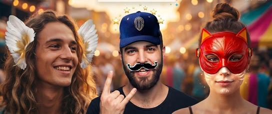 Fun face filters on SAAS Call